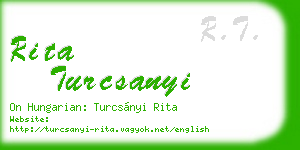 rita turcsanyi business card