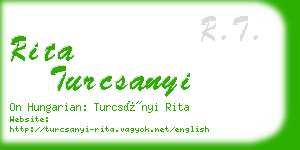 rita turcsanyi business card